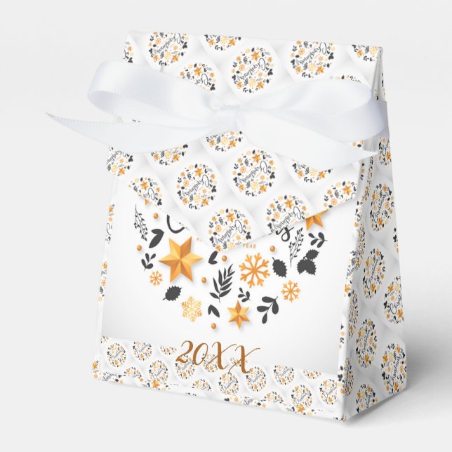 Caixinha De Lembrancinhas Feriados de Natal Modernos e Elegantes (Frente)