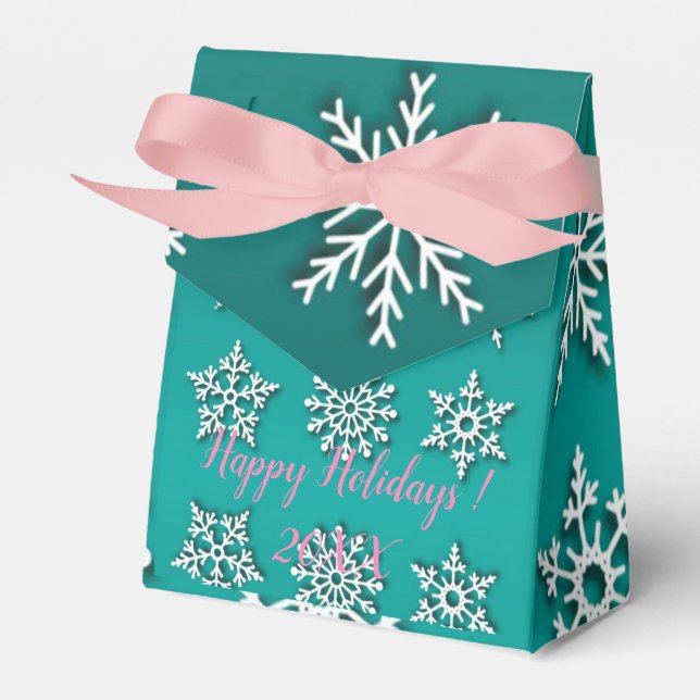 Caixinha De Lembrancinhas Feriados de Natal Modernos e Elegantes (Frente)