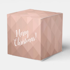 Caixinha De Lembrancinhas Férias de Natal rosa dourado chic metálico