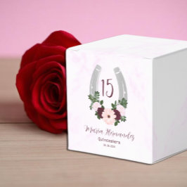 Caixinha De Lembrancinhas Ferradura Floral Ocidental Quinceanera