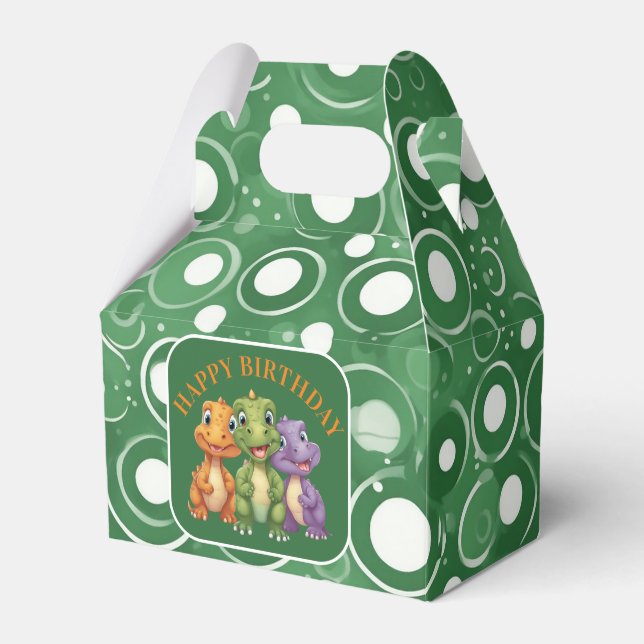 Caixinha De Lembrancinhas Festa Adorável do Dinossauro do Bebê (Frente)