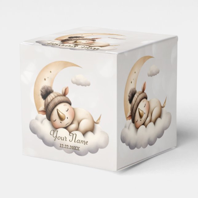 Caixinha De Lembrancinhas Festa Bela De Bebês Dormindo Bela (Frente)