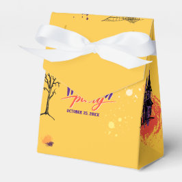 Caixinha De Lembrancinhas Festa Colorida Abstrata de Halloween