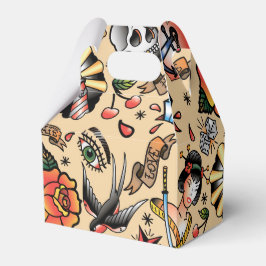 Caixinha De Lembrancinhas Festa com roupa e amantes da tatuagem