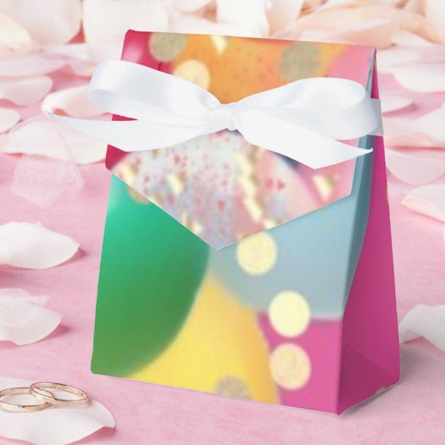 Caixinha De Lembrancinhas Festa Cor-de-Rosa Espelhada  (Casamento)