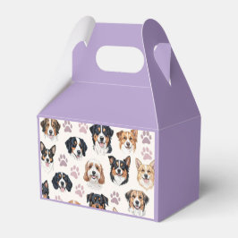 Caixinha De Lembrancinhas festa de animais cachorros e impressões de patas l