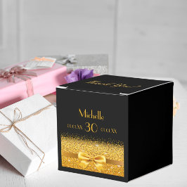 Caixinha De Lembrancinhas Festa de aniversário arco preto-ouro