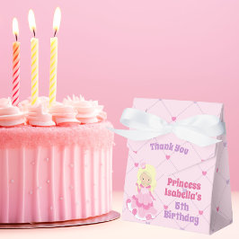 Caixinha De Lembrancinhas Festa de aniversário bonito Princesa Loura Rosa