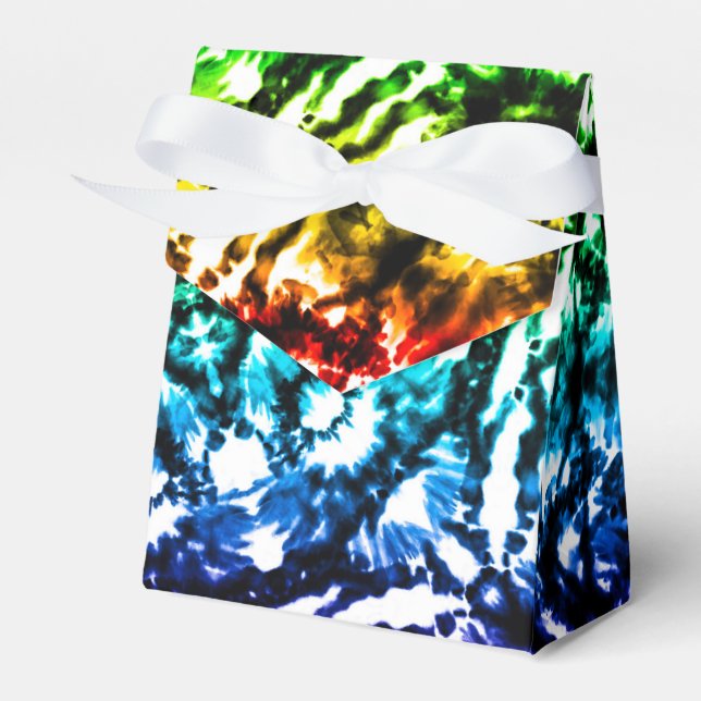 Caixinha De Lembrancinhas Festa de Aniversário com Estrela Mandala Tie Dye A (Frente)