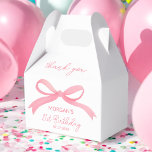 Caixinha De Lembrancinhas Festa de aniversário Cor-de-rosa brilhante Obrigad<br><div class="desc">Expresse sua gratidão com elegância usando nossa Festa de aniversário Cor-de-rosa-pincelada Obrigado Nomear Caixas de Favor! Estas caixas encantadoras apresentam uma cor rosa pincelada e um obrigado personalizado que você envia, fazer-as perfeitas para adicionar um toque especial à sua celebração. Ideal para embalagens de pequenos presentes ou tratamentos, eles são...</div>