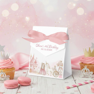 Caixinha De Lembrancinhas Festa de Aniversário da Princesa Rosa 4º Castelo U