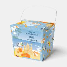 Festa de aniversário de bebê divertida da praia do