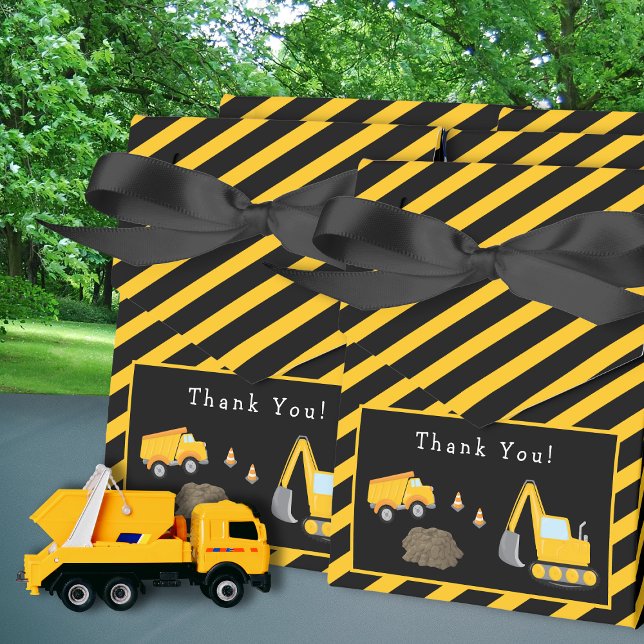 Caixinha De Lembrancinhas Festa de aniversário de Construção Obrigado (Criador carregado)