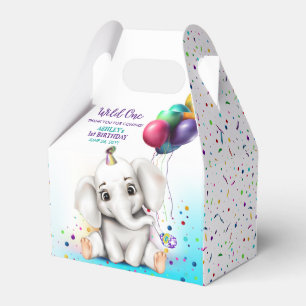 Caixinha De Lembrancinhas Festa de aniversário de Elefante Bonito