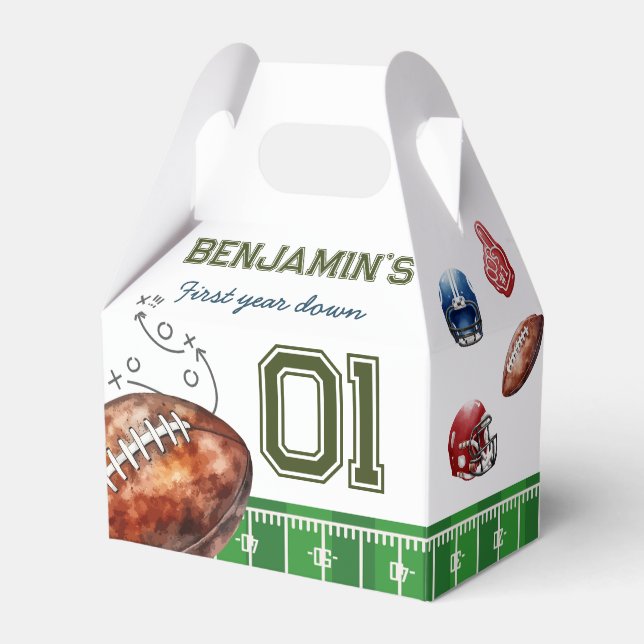 Caixinha De Lembrancinhas Festa de aniversário De Futebol Obrigado (Frente)