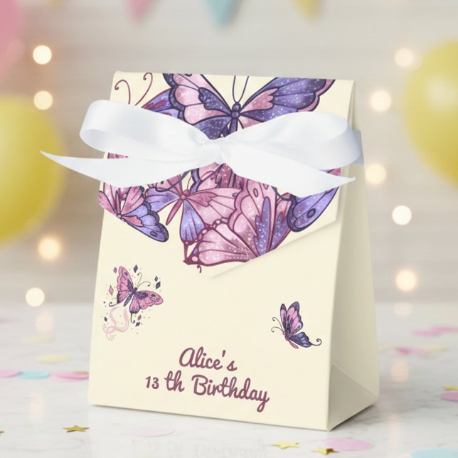 Caixinha De Lembrancinhas Festa de aniversário de jardim com borboletas (Criador carregado)