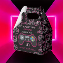 Festa de aniversario de meninas Neon Pink do Jogo 