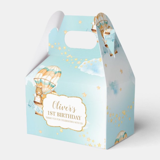 Caixinha De Lembrancinhas Festa de aniversário de Meninos de Animais Cuecas  (Frente)