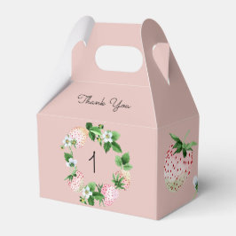 Caixinha De Lembrancinhas Festa de aniversário de morango Fruta branca rosa