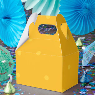 Caixinha De Lembrancinhas Festa de aniversário de padrão de ponto amarelo si
