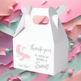 Caixinha De Lembrancinhas Festa de aniversário de Pastel de Baleia Lilac Ros