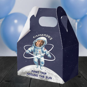Caixinha De Lembrancinhas Festa de Aniversário do Astronauta 1ª Viagem ao Re
