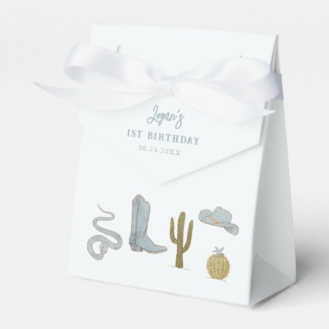 Caixinha De Lembrancinhas Festa de aniversário do Cowboy do Sul (Frente)