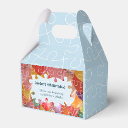 Caixinha De Lembrancinhas Festa de Aniversário do Quebra-cabeça Balão de Rep