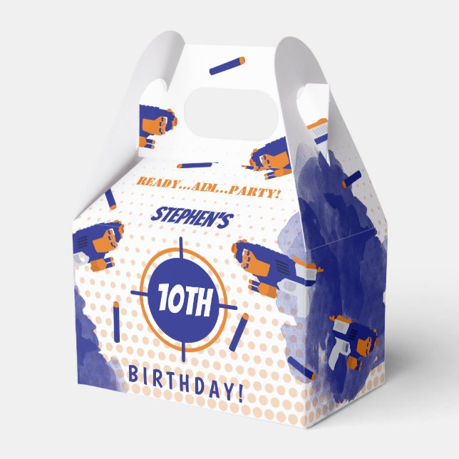 Caixinha De Lembrancinhas Festa de aniversário dos Rapazes da Batalha de Dar (Frente)