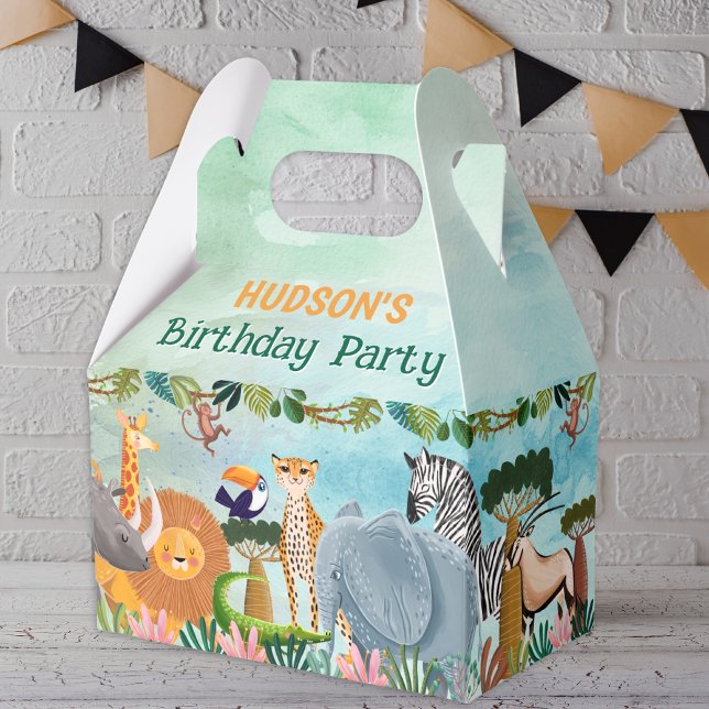 Caixinha De Lembrancinhas Festa de aniversário personalizada com animais da  (Criador carregado)
