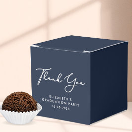 Caixinha De Lembrancinhas Festa de BueGraduação do Script Elegante Obrigado