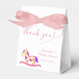 Caixinha De Lembrancinhas Festa de Chá de fraldas Amarelo, Rosa, Cavalo Fogu