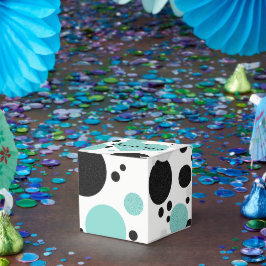 Caixinha De Lembrancinhas Festa de Chá de panela do Coração Azul Teal