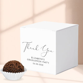 Caixinha De Lembrancinhas Festa de formatura Elegante de Script Obrigado