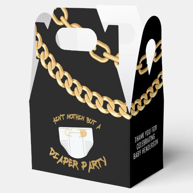 Caixinha De Lembrancinhas Festa de Fralda Hip Hop Obrigado (Aberto)