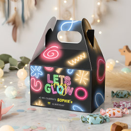 Caixinha De Lembrancinhas festa de laser de aniversário neon maluco com vamo