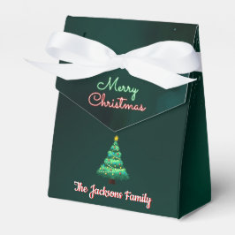 Caixinha De Lembrancinhas Festa de Natal Neon Holiday