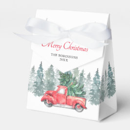Caixinha De Lembrancinhas Festa de Natal Vintage Red Truck
