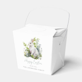 Caixinha De Lembrancinhas Festa de Páscoa Floral de Aquarela Elegante