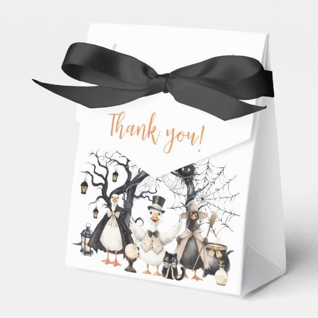 Caixinha De Lembrancinhas Festa de primeiro aniversario de Ganso Spooky no H (Frente)