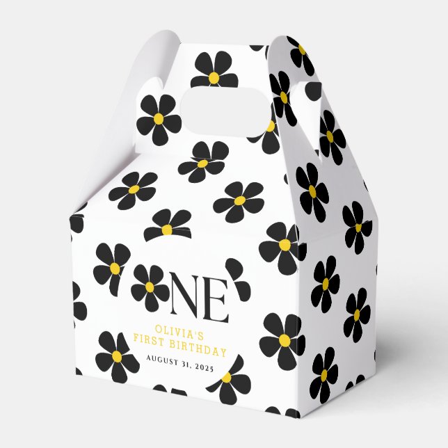 Caixinha De Lembrancinhas Festa de primeiro aniversario Floral Maravilhosa (Frente)