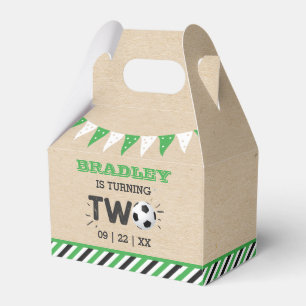 Caixinha De Lembrancinhas Festa de segundo aniversário de Bola de Futebol Al