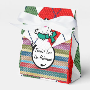 Caixinha De Lembrancinhas Festa de Sweater de Natal Feia Personalizada
