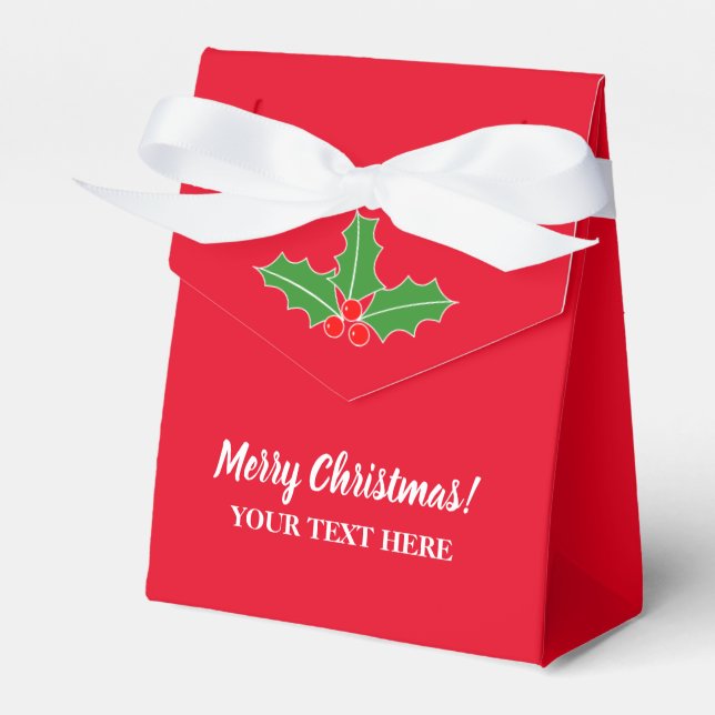 Caixinha De Lembrancinhas Festa elegante de Natal Personalizada (Frente)