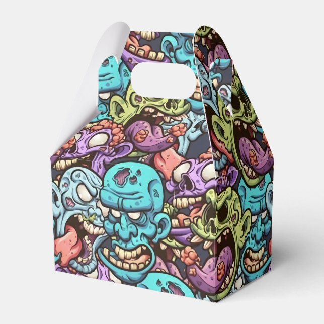 Caixinha De Lembrancinhas Festa legal do Zombie Halloween (Frente)