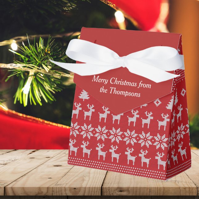 Caixinha De Lembrancinhas Festa Personalizada de Férias da Retrorre Red Chri (Criador carregado)