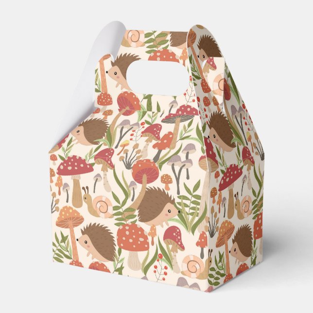 Caixinha De Lembrancinhas festeira de ouriços bonitinha amantes de madeira (Frente)