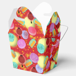 Caixinha De Lembrancinhas Festival da Lua de outono do médio - Vermelho