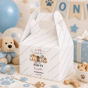 Caixinha De Lembrancinhas Filhote de Cachorro Bonitinho Aniversário de 1 Ano