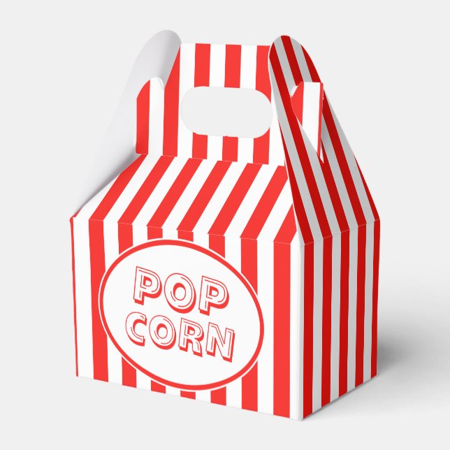 Caixinha De Lembrancinhas Filme Snack Bar Red E White Pop Corn (Verso)